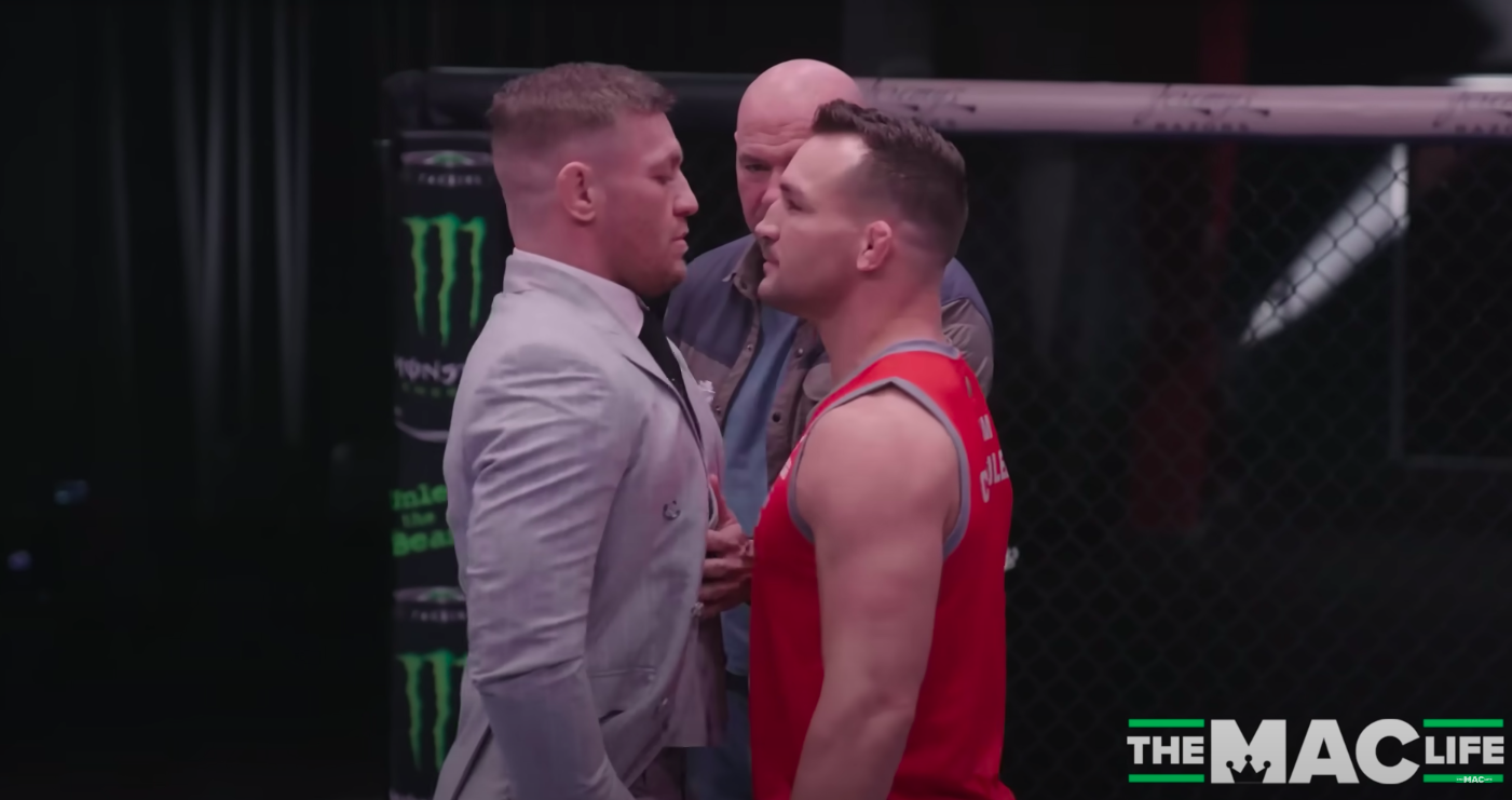 Watch: Conor McGregor and Michael Chandler face-off on TUF set