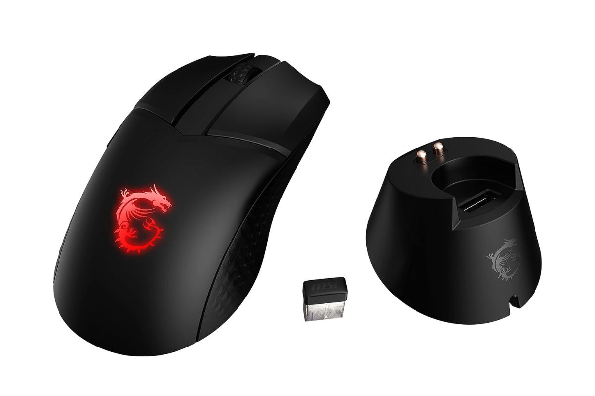 Save 37% on this MSI wireless gaming mouse and charging dock