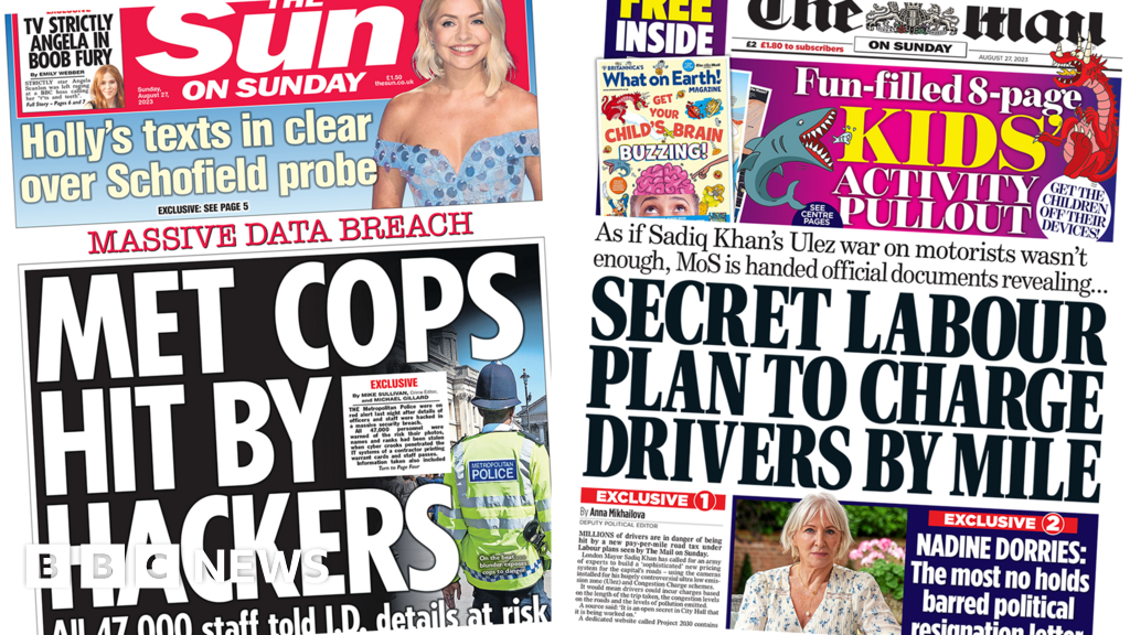 Newspaper headlines: Met staff data breach and Dorries quits as MP