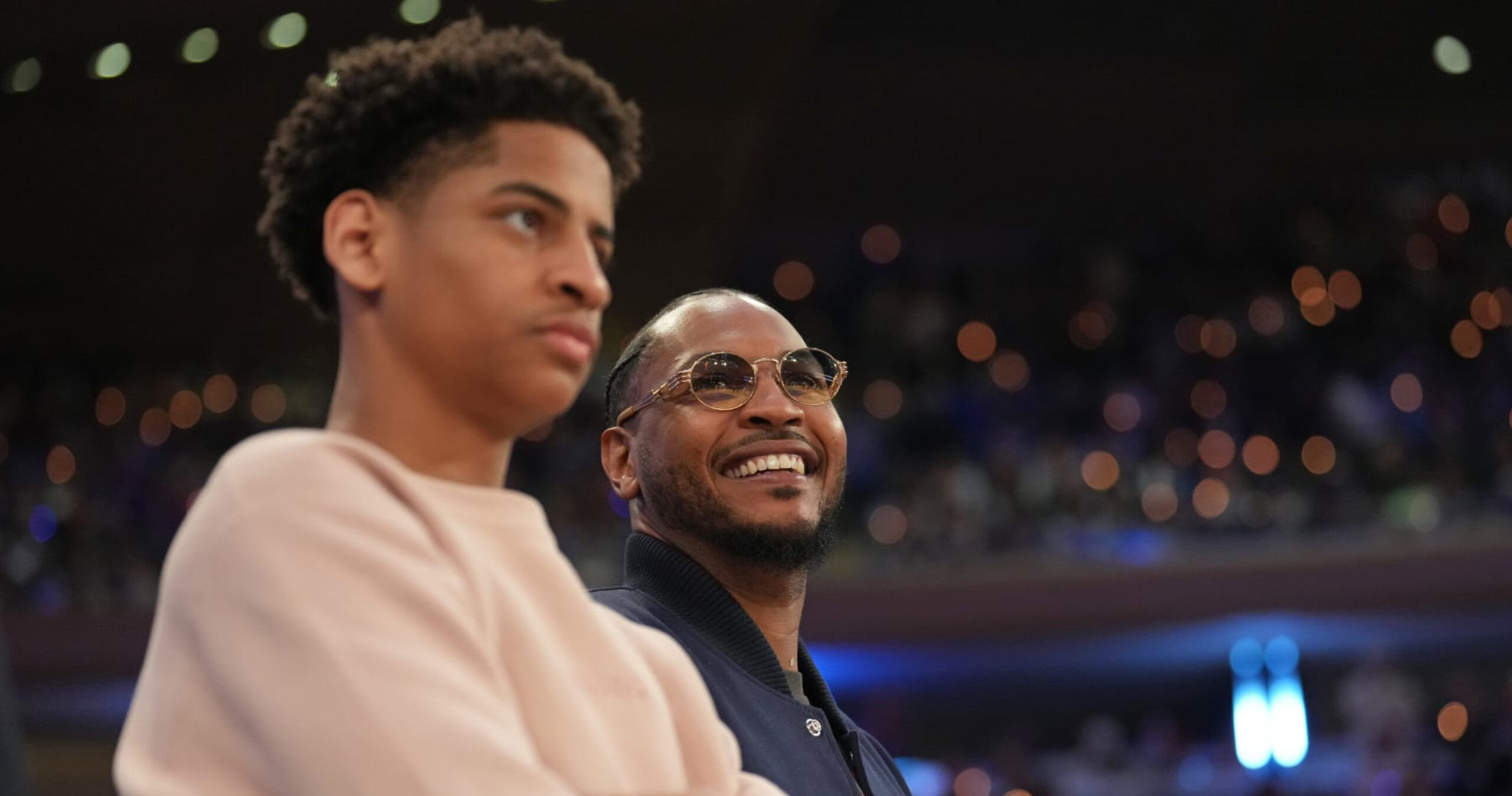 Carmelo Anthony, Son Kiyan Pictured in Syracuse Jersey on Official Visit