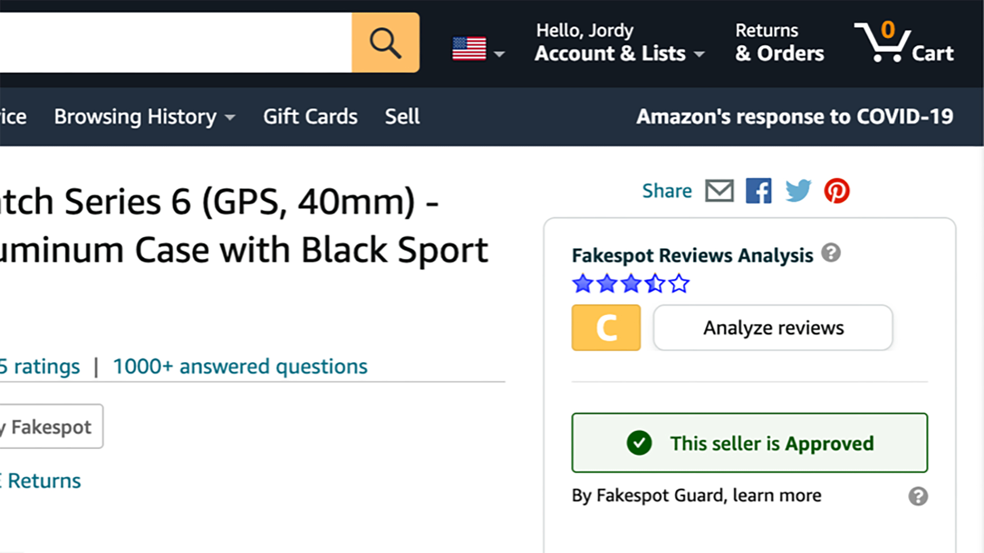Firefox starts sniffing out fake Amazon product reviews