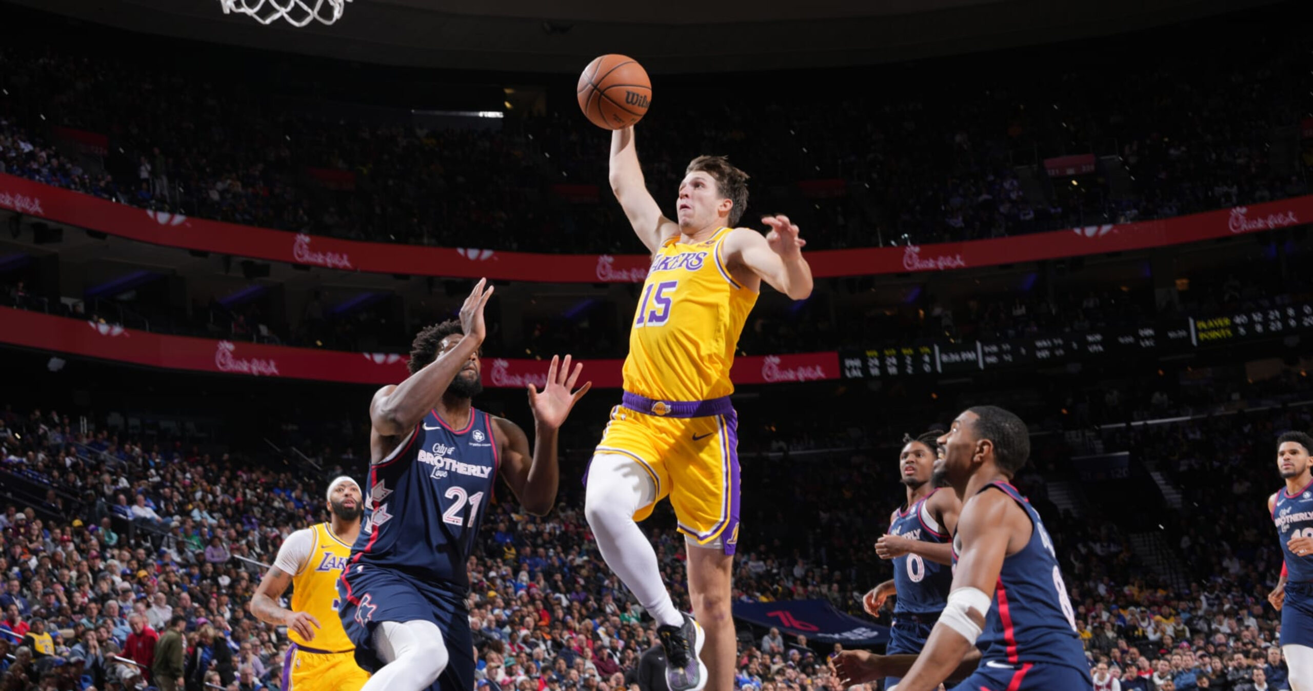 Lakers’ Austin Reaves on 44-Point Loss to 76ers: ‘They Beat the S–t out of Us’