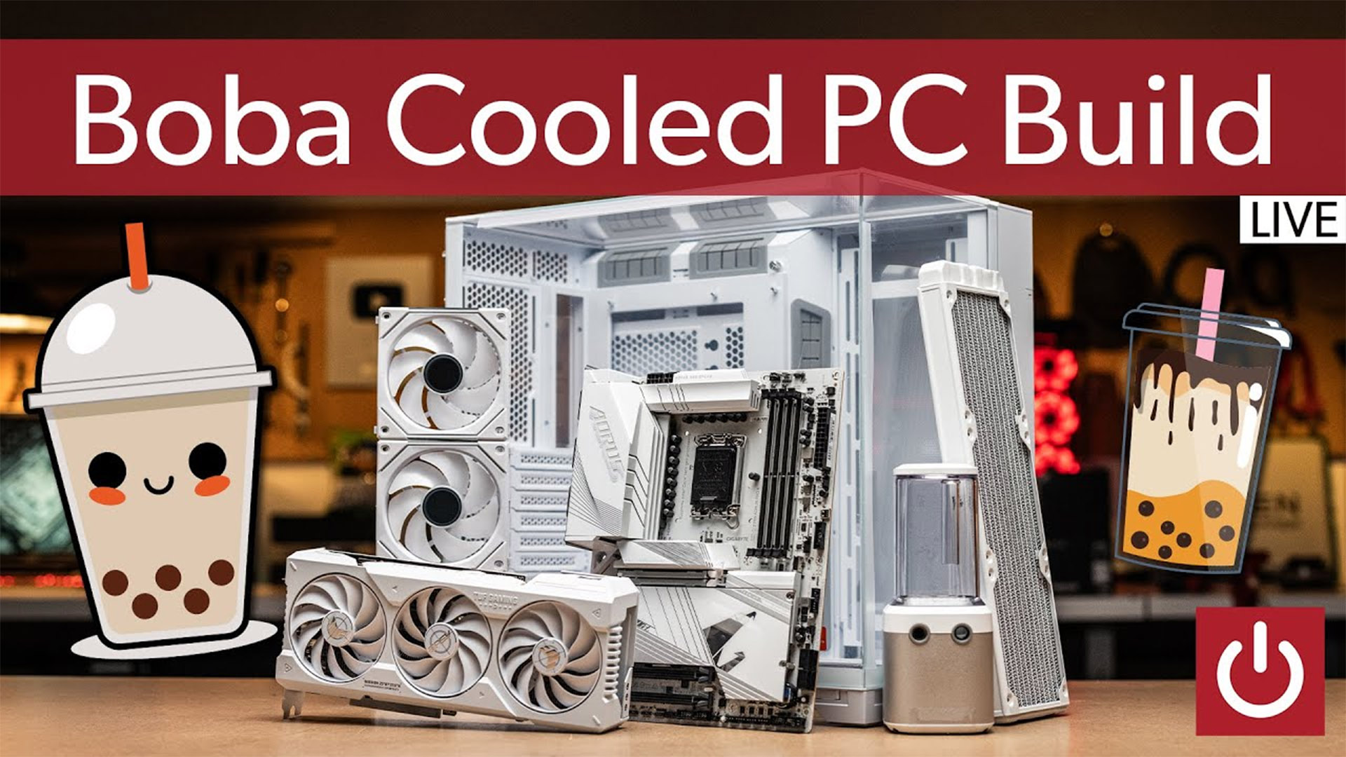 Watch PCWorld build a boba tea-cooled gaming rig