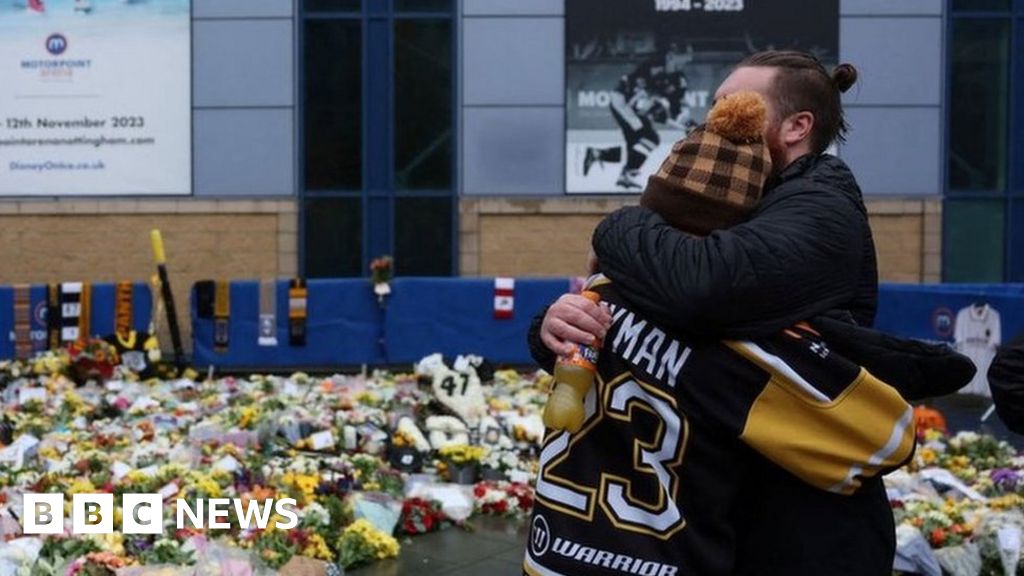 Adam Johnson: Crowds gather to pay tribute to ice hockey player