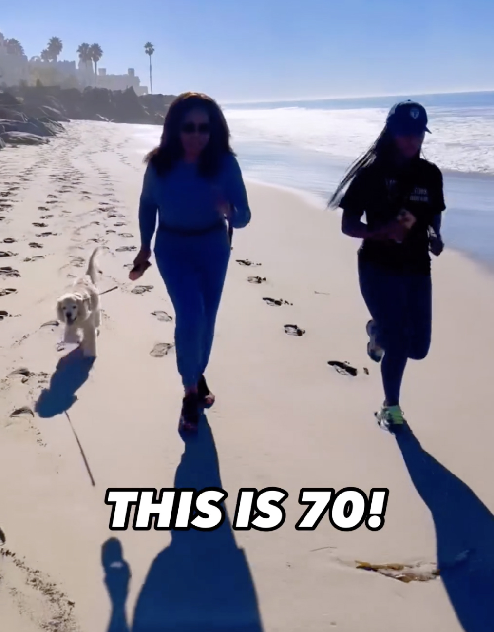 Oprah Winfrey celebrates 70th birthday running on the beach after using Ozempic to lose weight