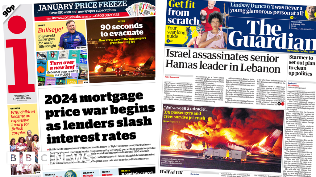 The Papers: ‘Runway inferno’ and ‘mortgage price war’