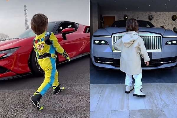 Watch A 3 Year Old Expertly Drive His Dad’s Ferrari SF90, Rolls-Royce Spectre And A Mercedes Semi Truck